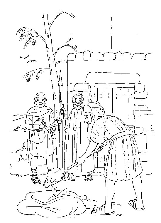 Plansa de colorat cu Biblia Ilustrata 62
